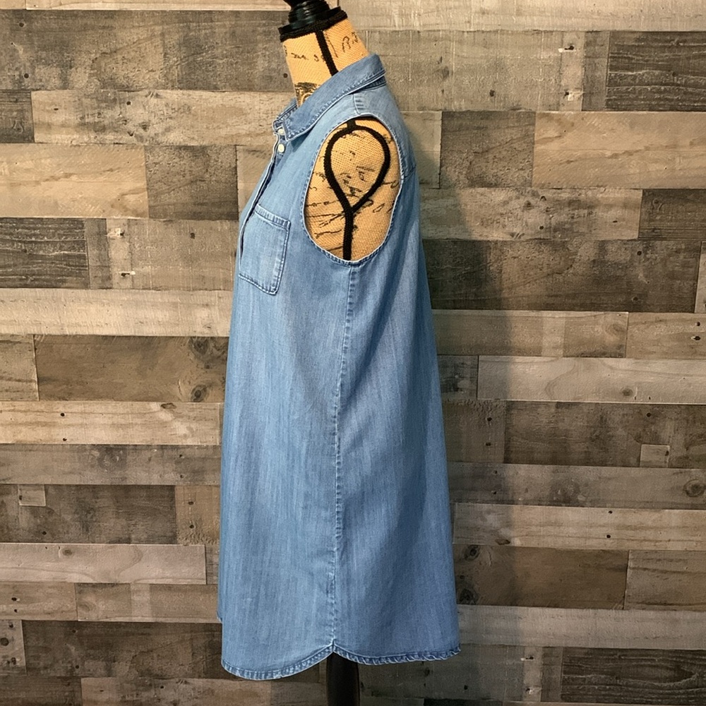 J. Crew Sleeveless Lyocell & Cotton Dress - Picture 4 of 14